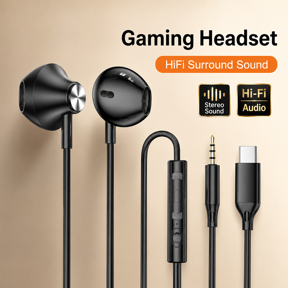 Gaming Headphone Accessories - Headphone HiFi Surround Suara Stereo Bass