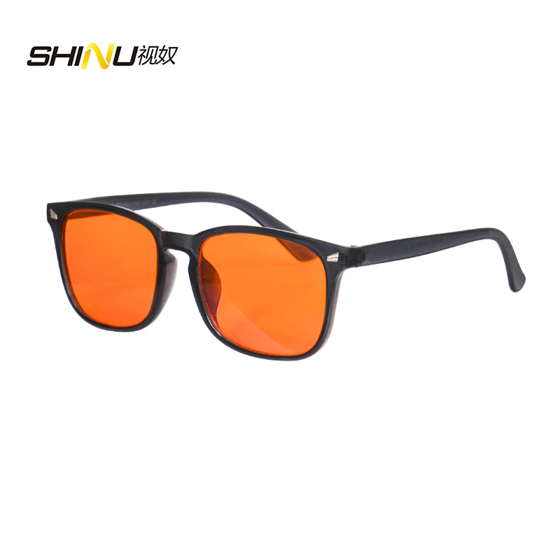 Gaming Glasses Tinted - Kacamata SHINU Oranye Berwarna, Lensa Oranye