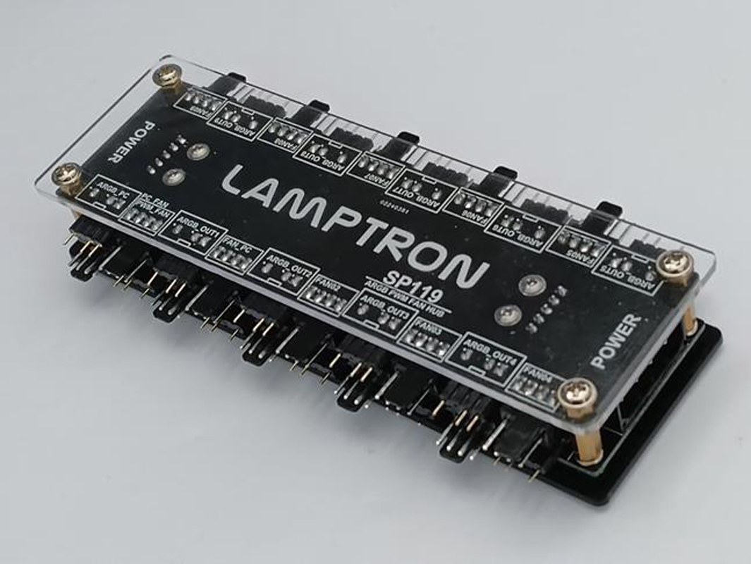 Gaming Hardware And Accessories - LAMPTRON Hub Kipas ARGB PWM 20-Way