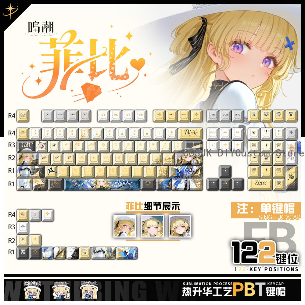 Gaming Accessories Gamestop - 122 Tombol Anime Phoebe Wuthering Waves