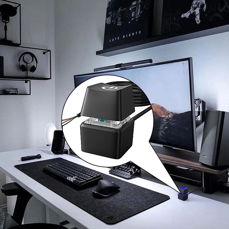 LDPCSJ Sakelar Daya LED Bulat  - Gaming Hardware And Accessories ulasan dan harga