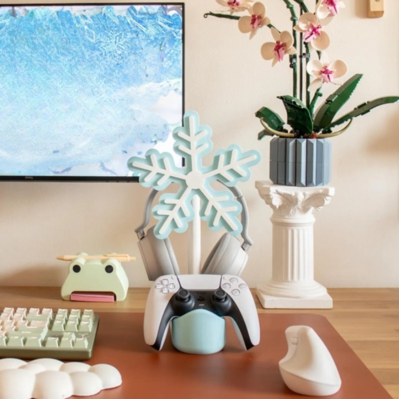 Penyangga Headphone Snowflake  - Gaming Accessories To 3D Print ulasan dan harga