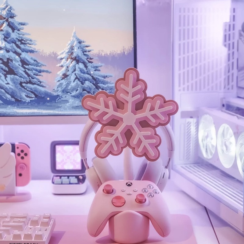 Penyangga Headphone Snowflake  - Gaming Accessories To 3D Print ulasan dan harga