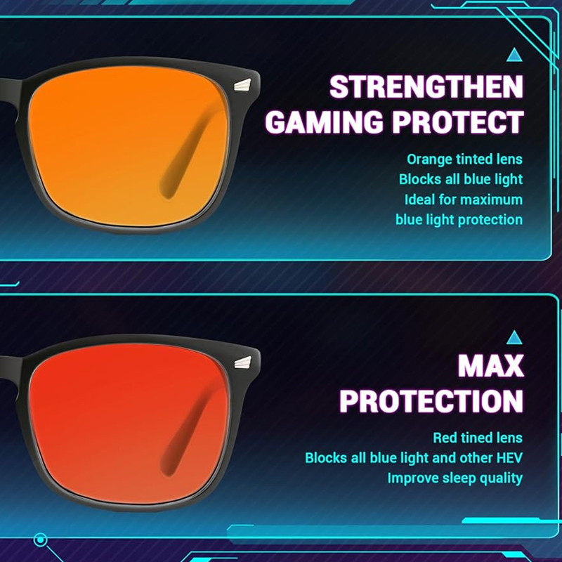 Kacamata Anti Cahaya Biru Lens - Gaming Glasses Tinted ulasan dan harga