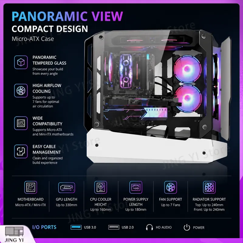 Casing PC Gaming mATX, Casing  - Gaming Hardware And Accessories ulasan dan harga