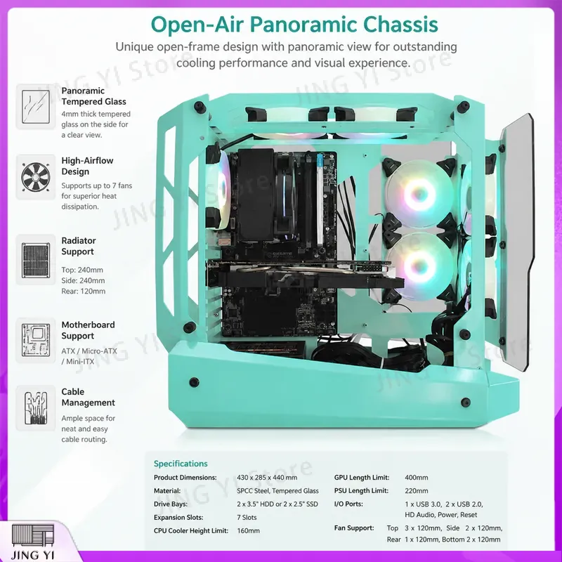 Casing PC Gaming mATX, Casing  - Gaming Hardware And Accessories ulasan dan harga