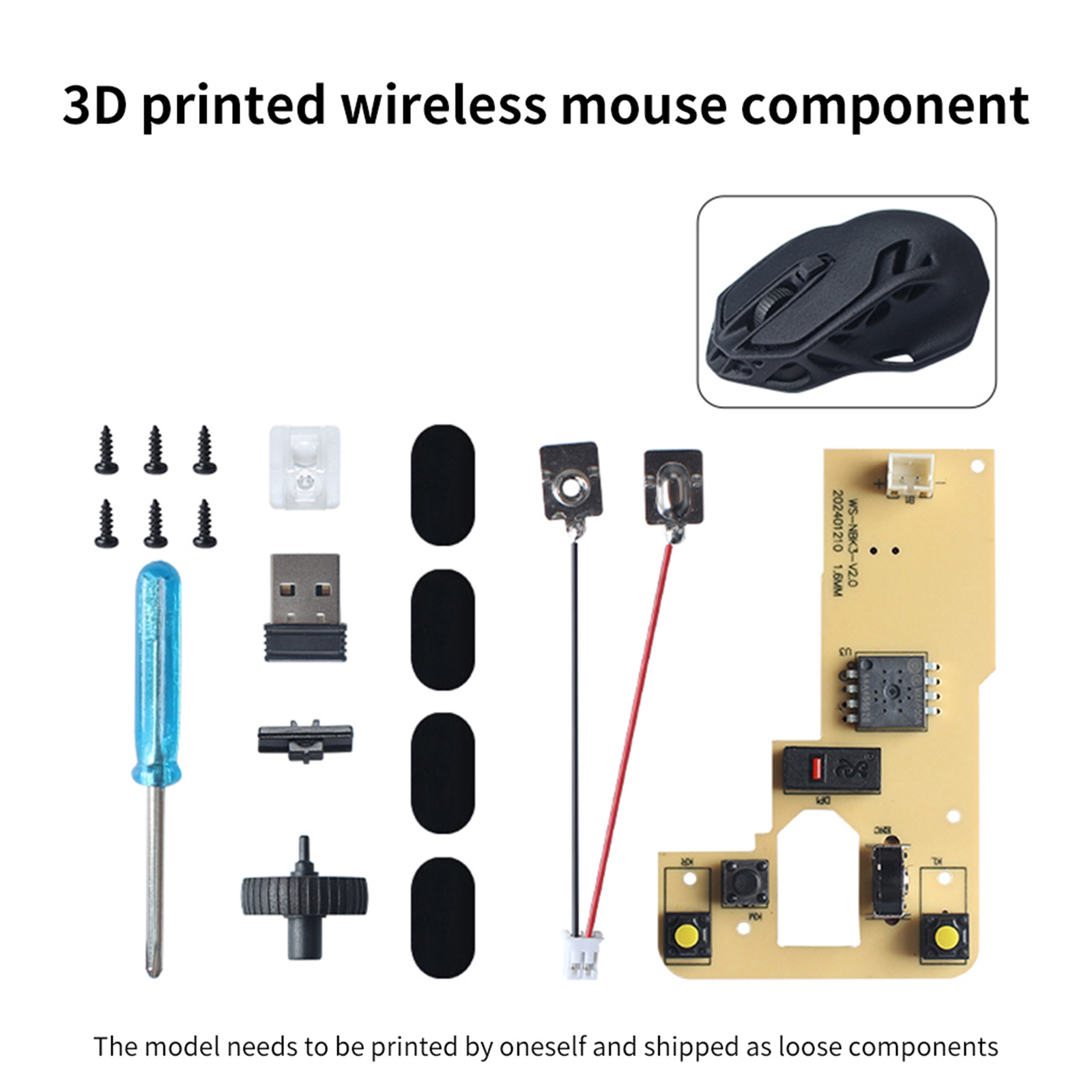 1 Set DIY Mouse Nirkabel Kompo - Gaming Hardware And Accessories ulasan dan harga
